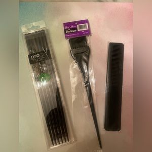 Sectioning sticks , carbon comb , color brush